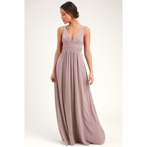 Lulus Leading Role Taupe Maxi Dress - Size M